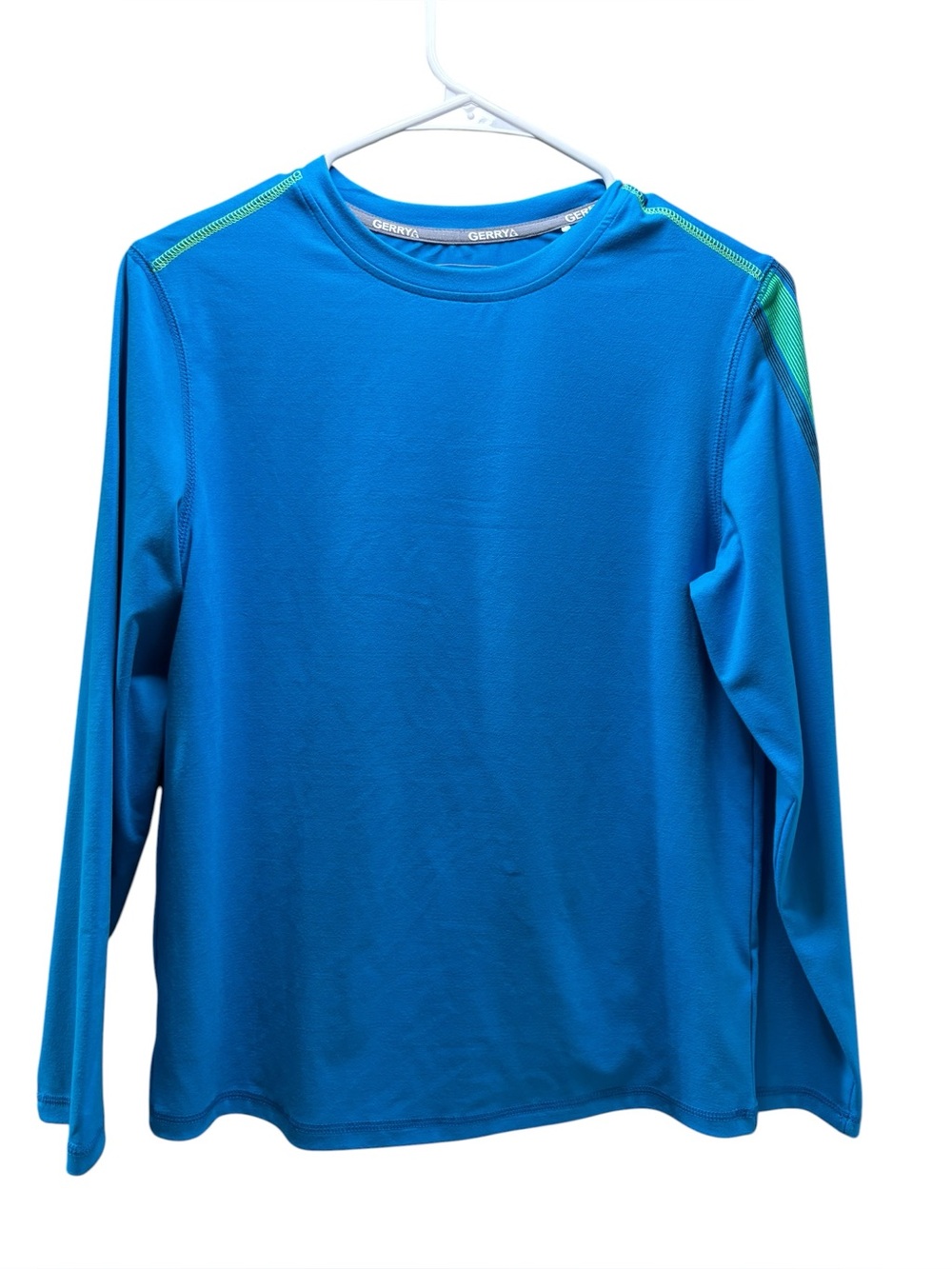 Gerry's Kids Blue Long Sleeve UPF‎ Sun Protection Performance Shirt Size Large